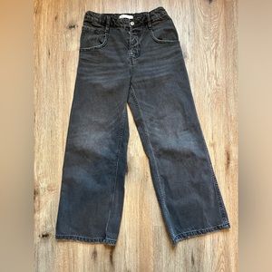 Zara Kids Black Button Fly Jeans